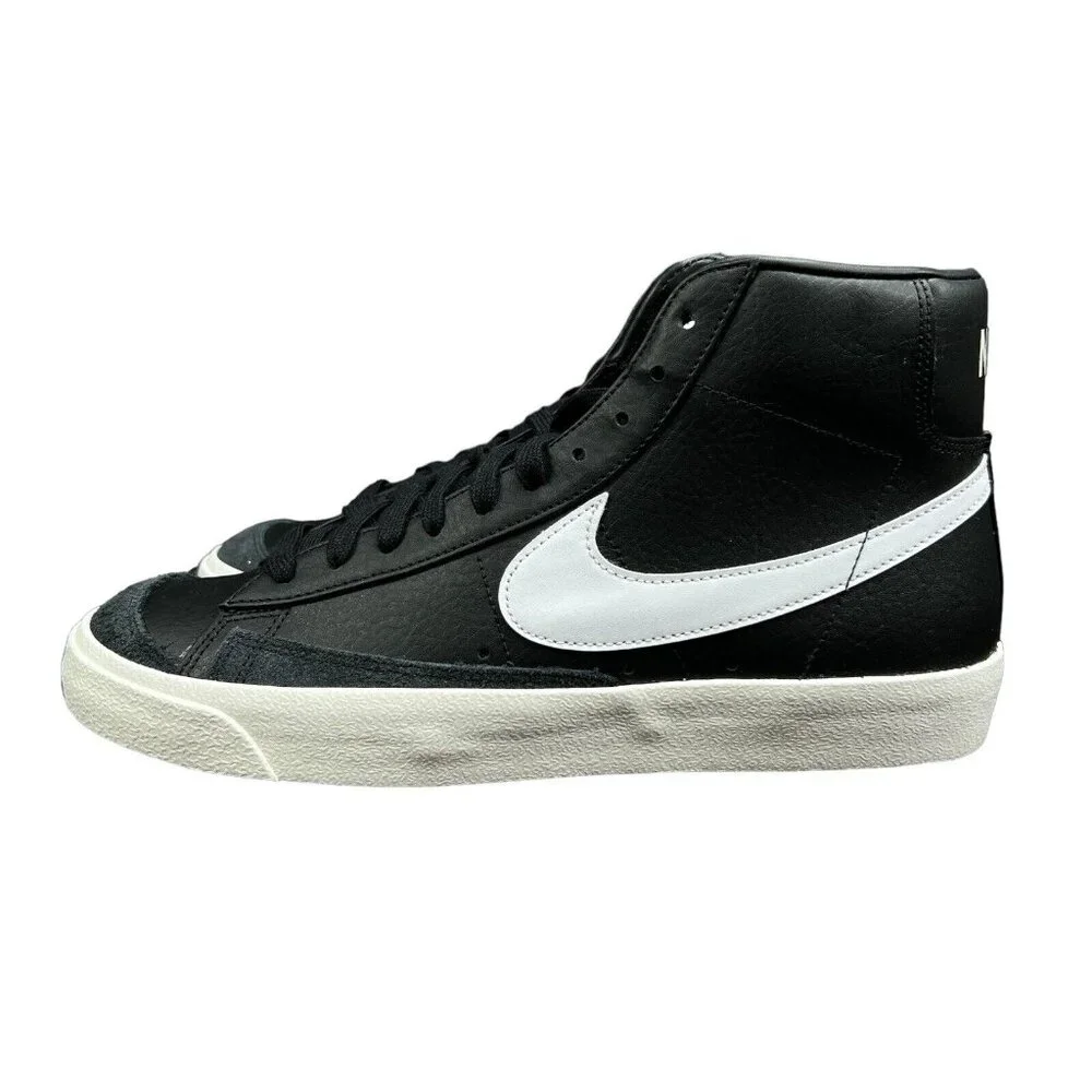 Nike Blazer Mid '77 Vintage Black White Sail Shoes BQ6806-002 Men's Size 10.5 - Picture 3 of 9